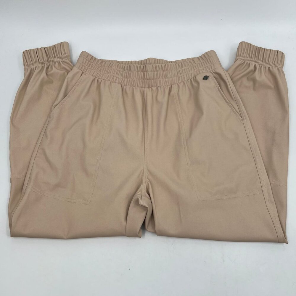 CALIA by Carrie Underwood Tan Pleather Joggers | Perfect for Any Season - Picture 3 of 7